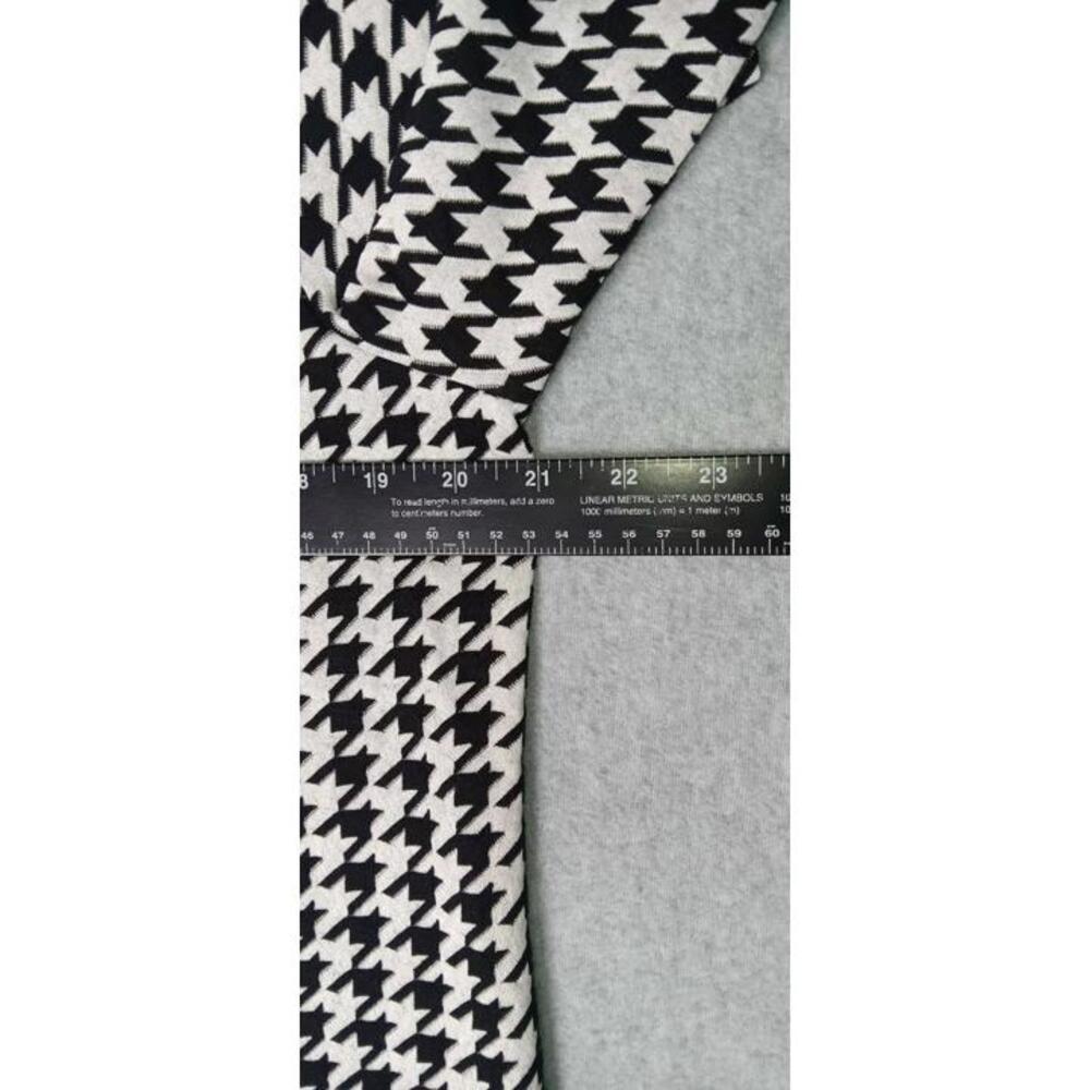 Chicos Houndstooth 3/4 Sleeve Sweater Womens Pullover Size 2 Black And White - Picture 6 of 11